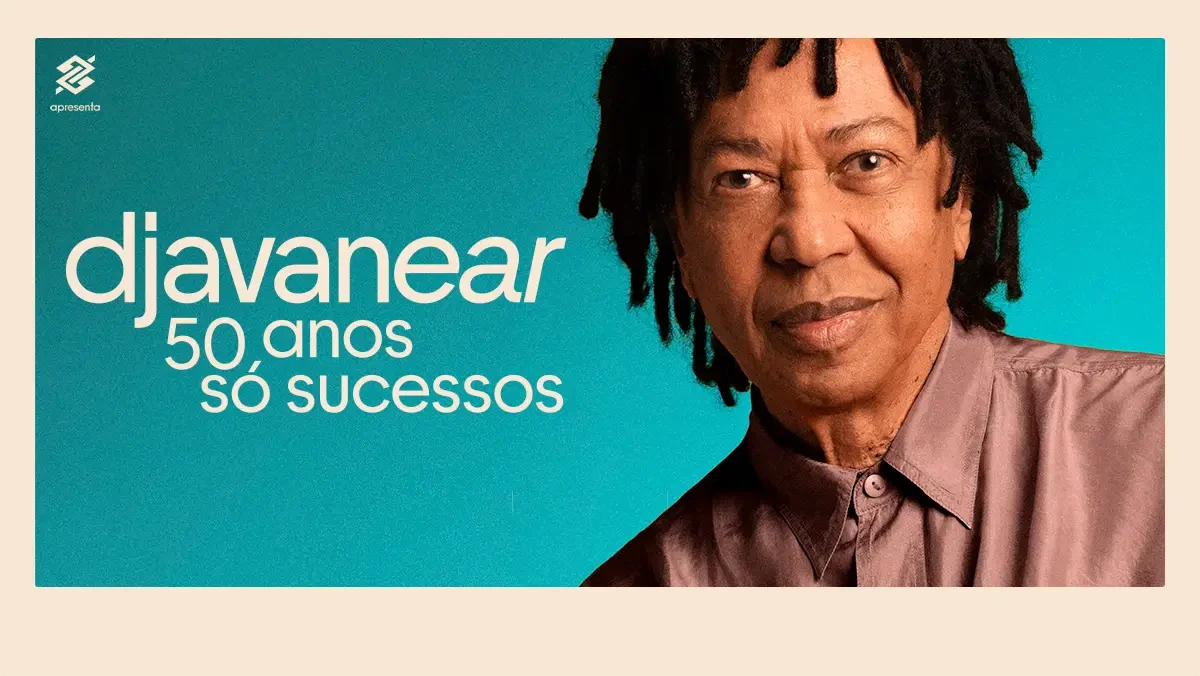 Imagem de Djavan para divulgação do show Djavanear